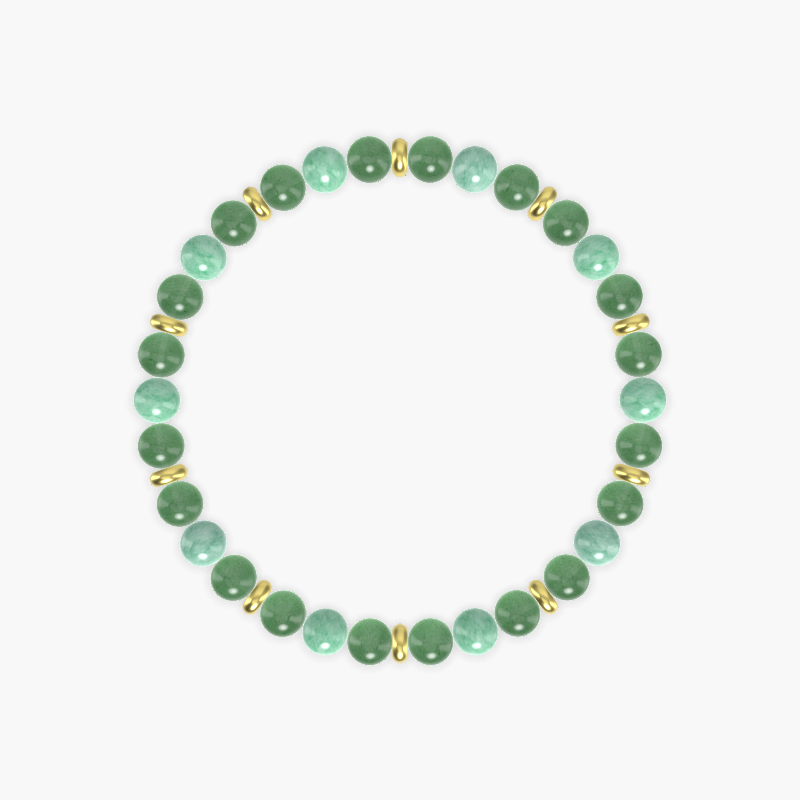 Fortune Bloom - Aventurine and Green Jade Bracelet