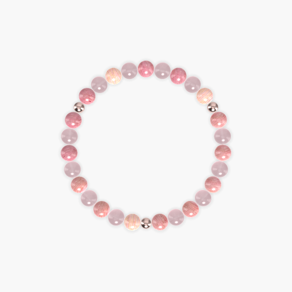 Rhodonite and Rose Quartz Bracelet