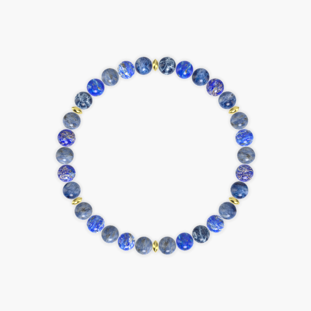 Sodalite and Lapis Lazuli Bracelet