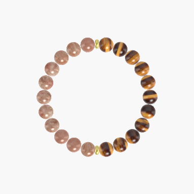 Tiger Eye and Sunstone Bracelet