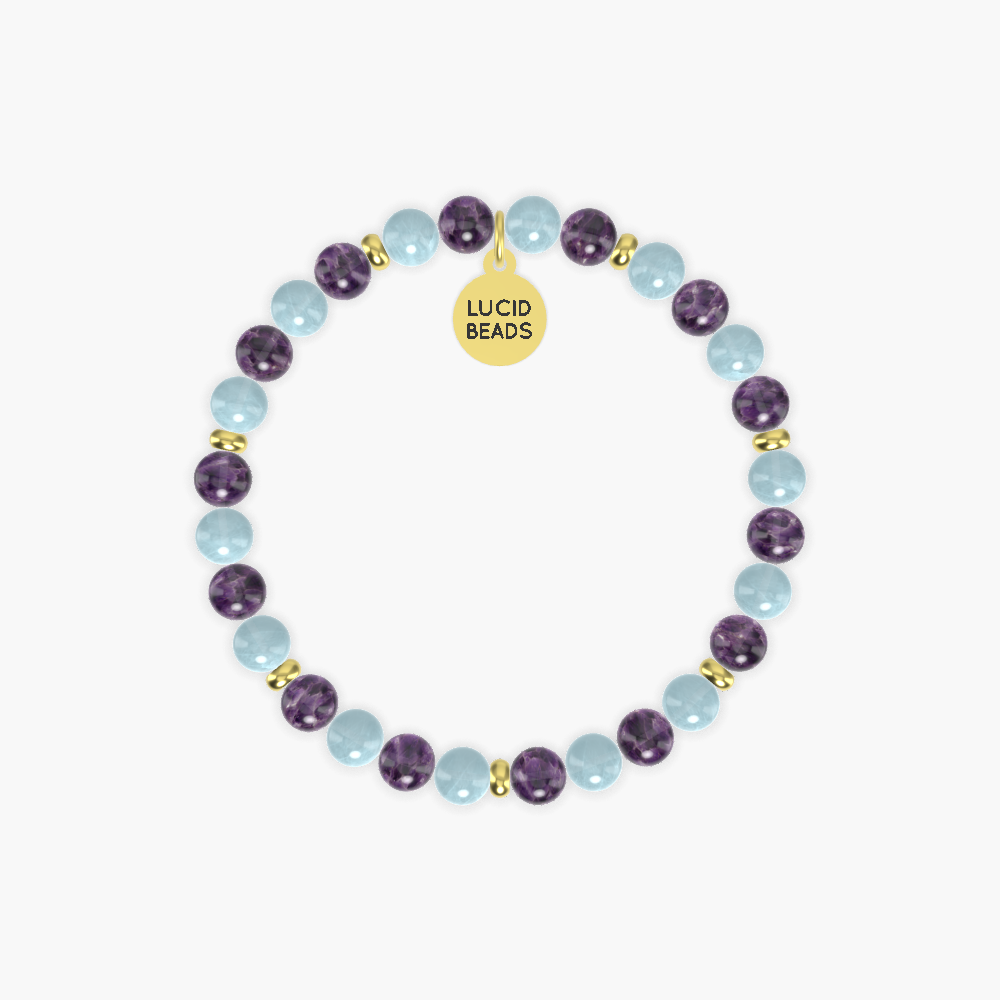 Amethyst and Aquamarine Bracelet