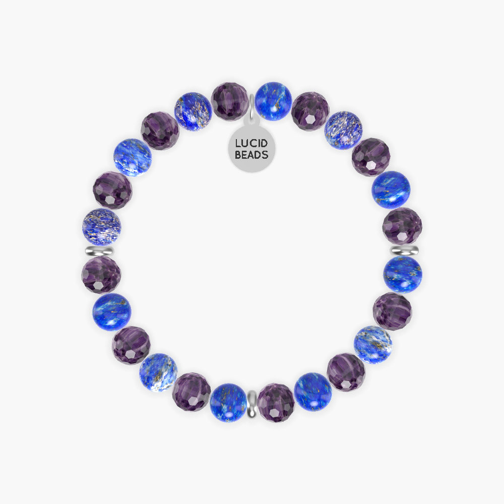 Tranquil Harmony - Amethyst and Lapis Lazuli Bracelet