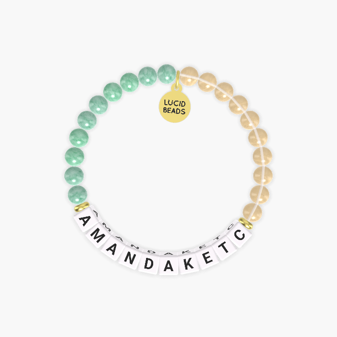 Citrine and Green Jade Bracelet