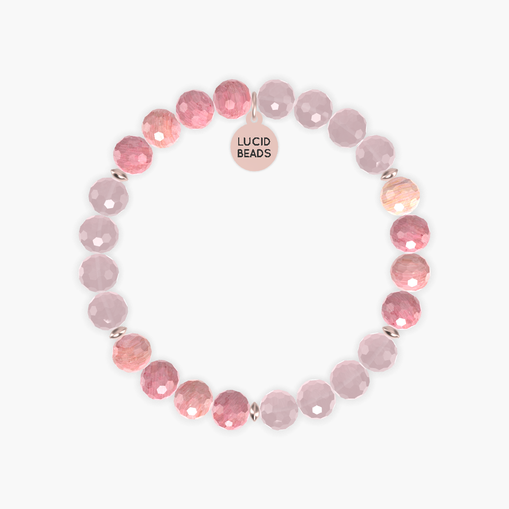 Heart Chakra Pink - Rose Quartz and Rhodonite Bracelet