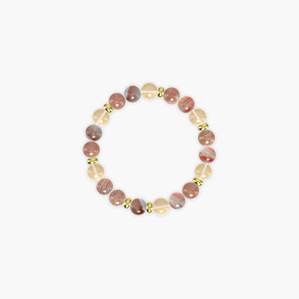 Sardonyx, Citrine and Sunstone Bracelet