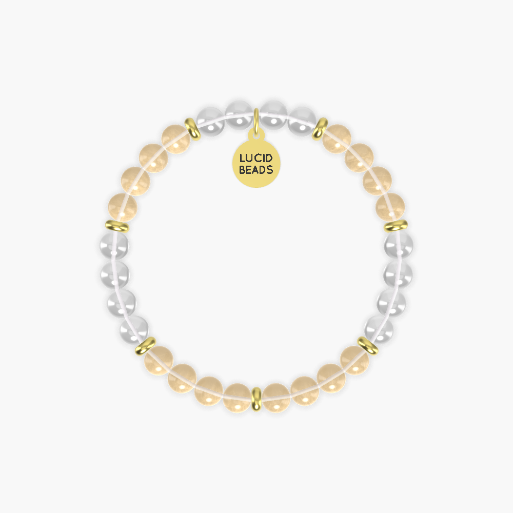 Sunshine Harmony - Citrine and Clear Quartz Bracelet