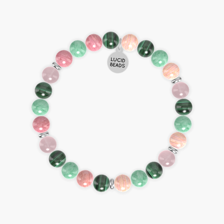 Rhodonite, Malachite, Green Jade and more Gemstone Bracelet