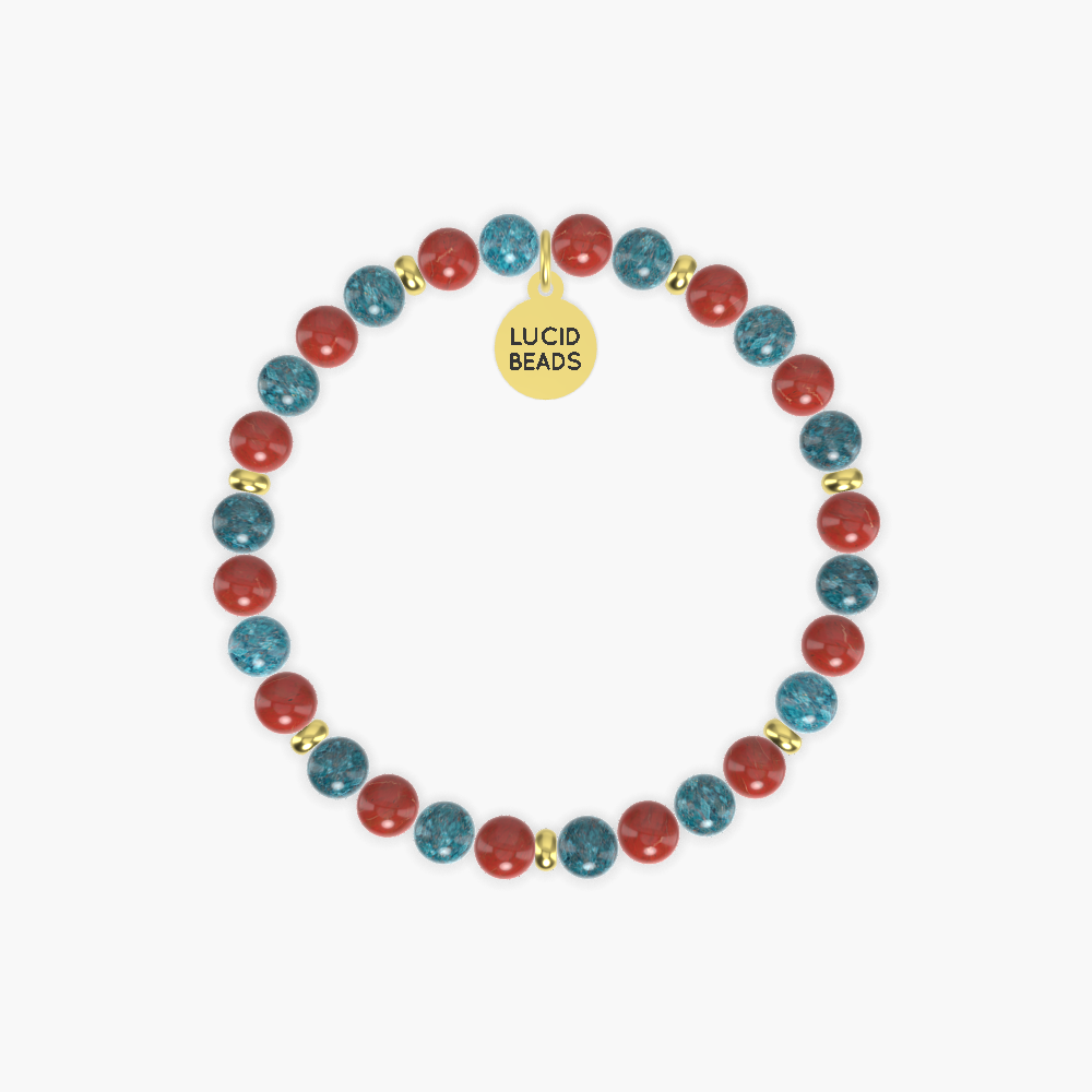 Apatite and Red Jasper Bracelet