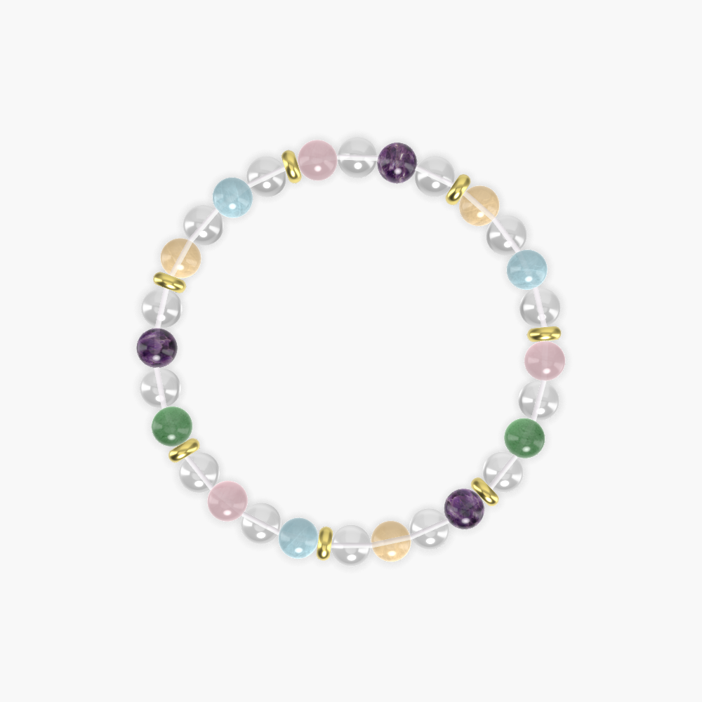 Clear Quartz, Citrine, Amethyst and more Gemstone Bracelet