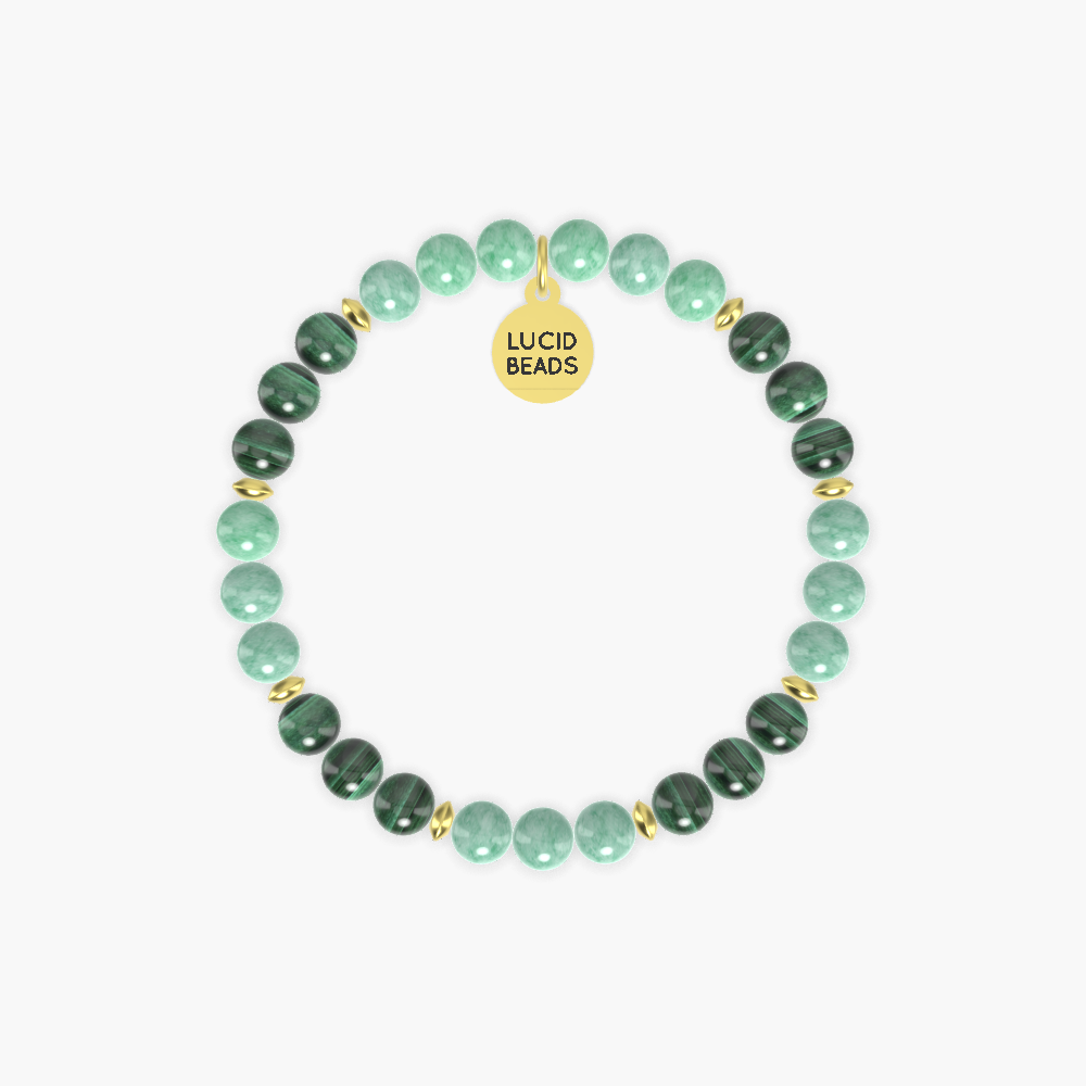 Green Jade and Malachite Bracelet