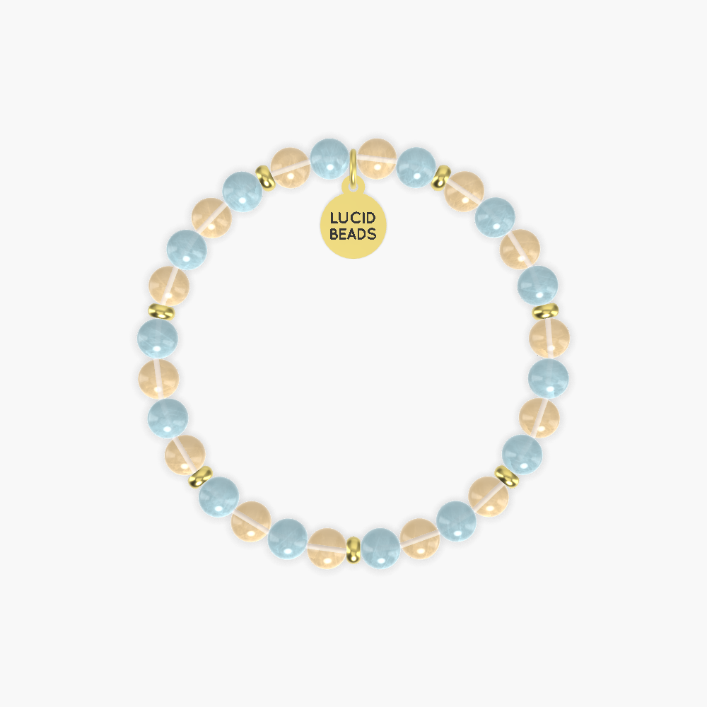 New Dawn - Aquamarine and Citrine Bracelet