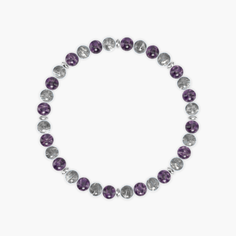 Labradorite and Amethyst Bracelet