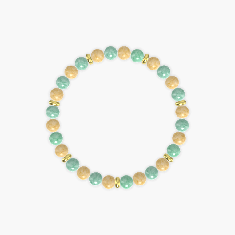 Green Jade and Yellow Jade Bracelet