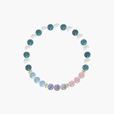 Apatite, White Jade, Blue Lace Agate and more Gemstone Bracelet