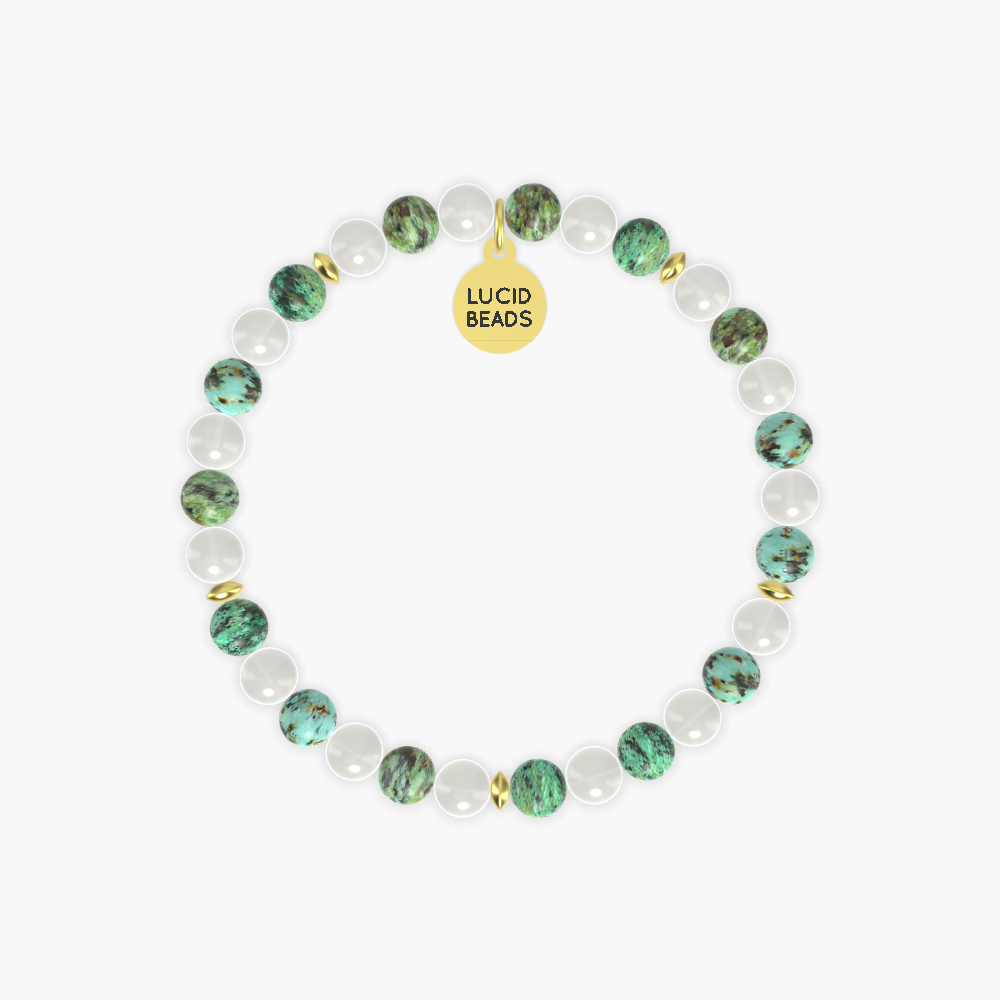 Serenity Harmony Gift - African Turquoise and Moonstone Bracelet