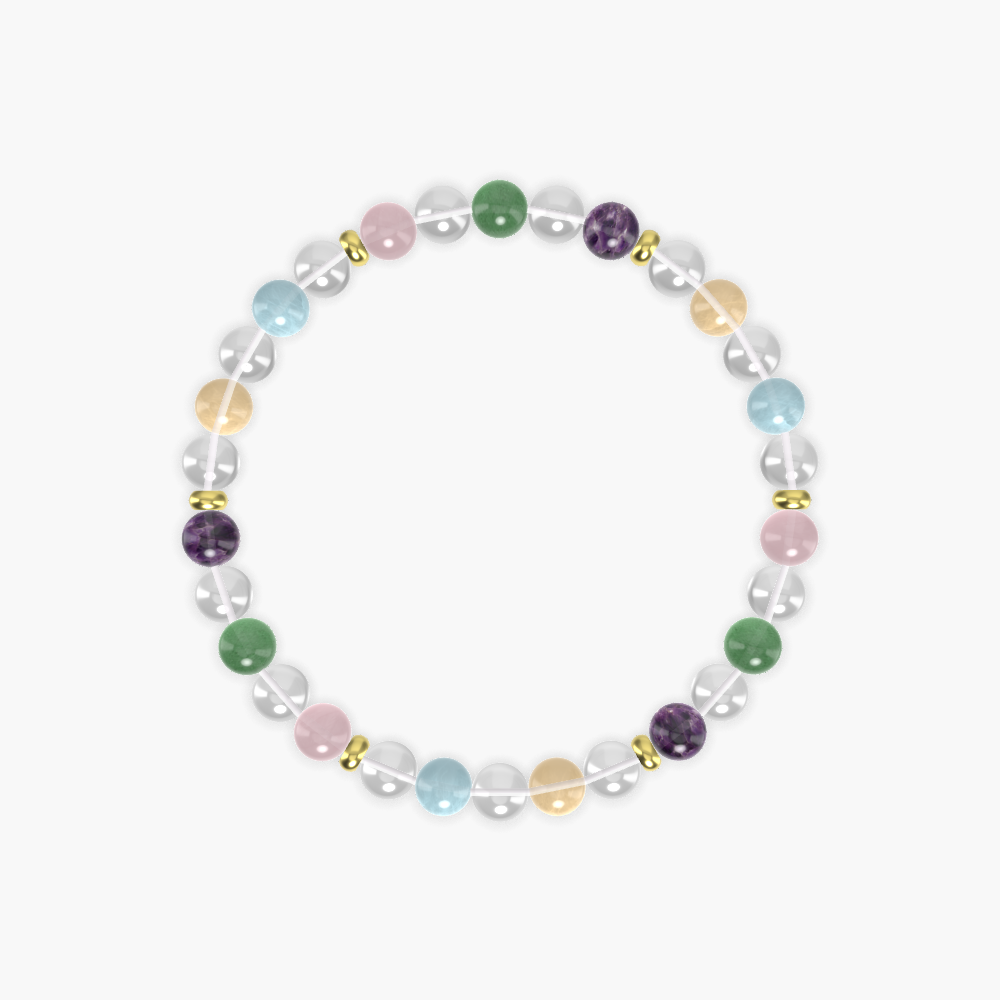 Clear Quartz, Citrine, Amethyst and more Gemstone Bracelet