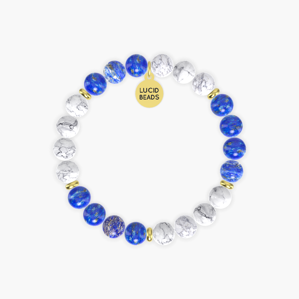 Howlite and Lapis Lazuli Bracelet