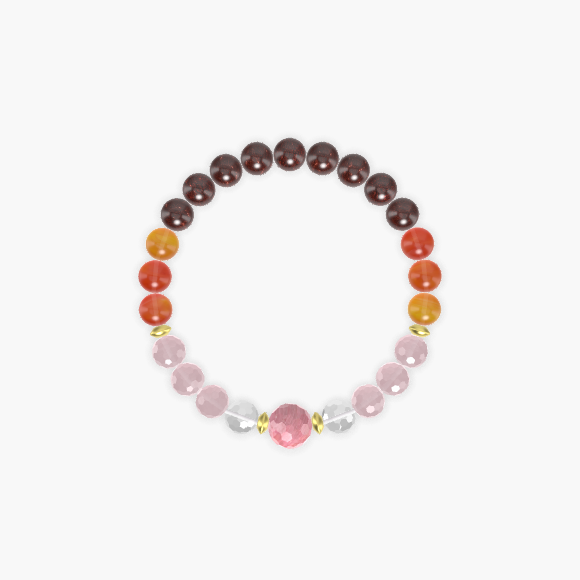 Garnet, Rose Quartz, Carnelian and more Gemstone Bracelet