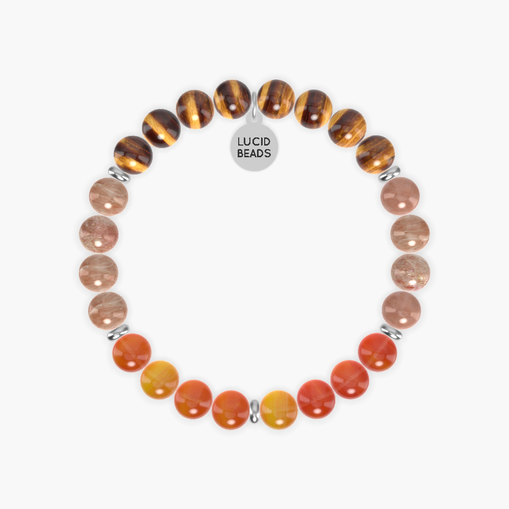 Sacral Chakra - Carnelian, Sunstone and Tiger Eye Bracelet