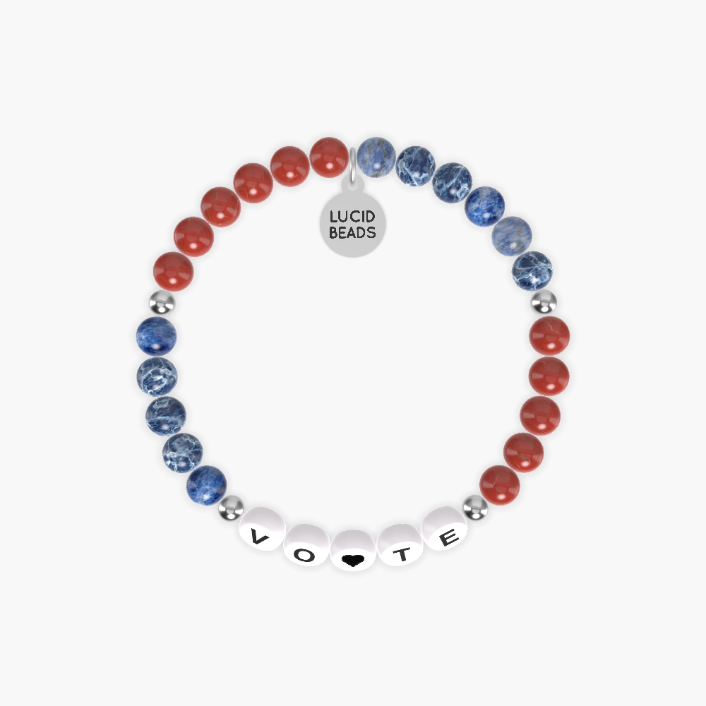 Election Day Vote - Red Jasper and Sodalite Bracelet