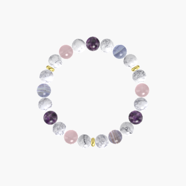 Howlite, Blue Lace Agate, Amethyst and More Gemstone Bracelet