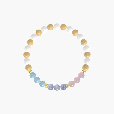 Yellow Jade, White Jade, Blue Lace Agate and more Gemstone Bracelet