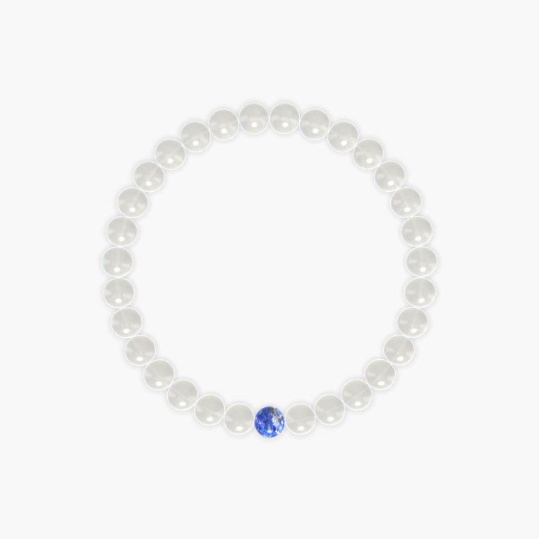 Moonstone and Lapis Lazuli Bracelet