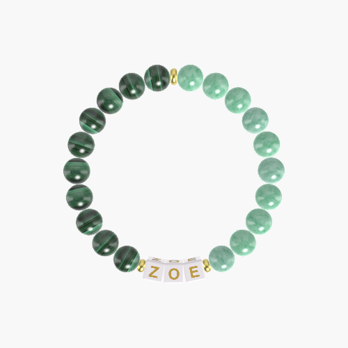 Green Jade and Malachite Bracelet