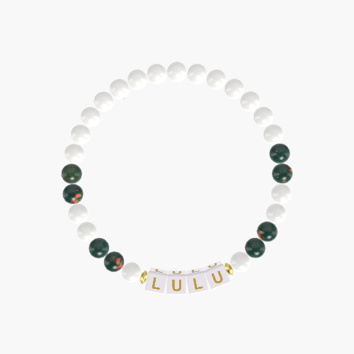 White Jade and Bloodstone Bracelet