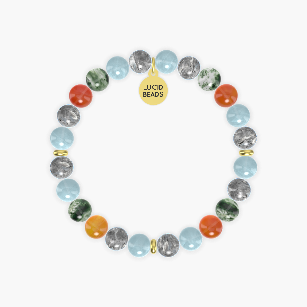 Labradorite, Aquamarine, Carnelian and more Gemstone Bracelet