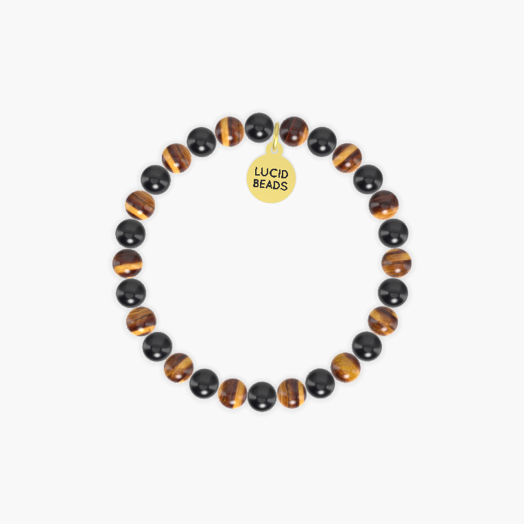 Black Tourmaline and Tiger Eye Bracelet