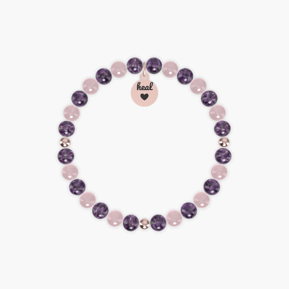 Healing Harmony - Amethyst and Rose Quartz Bracelet