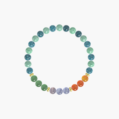 Apatite, Green Jade, Blue Lace Agate and more Gemstone Bracelet