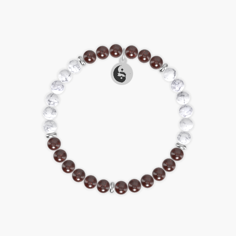 Garnet and Howlite Bracelet