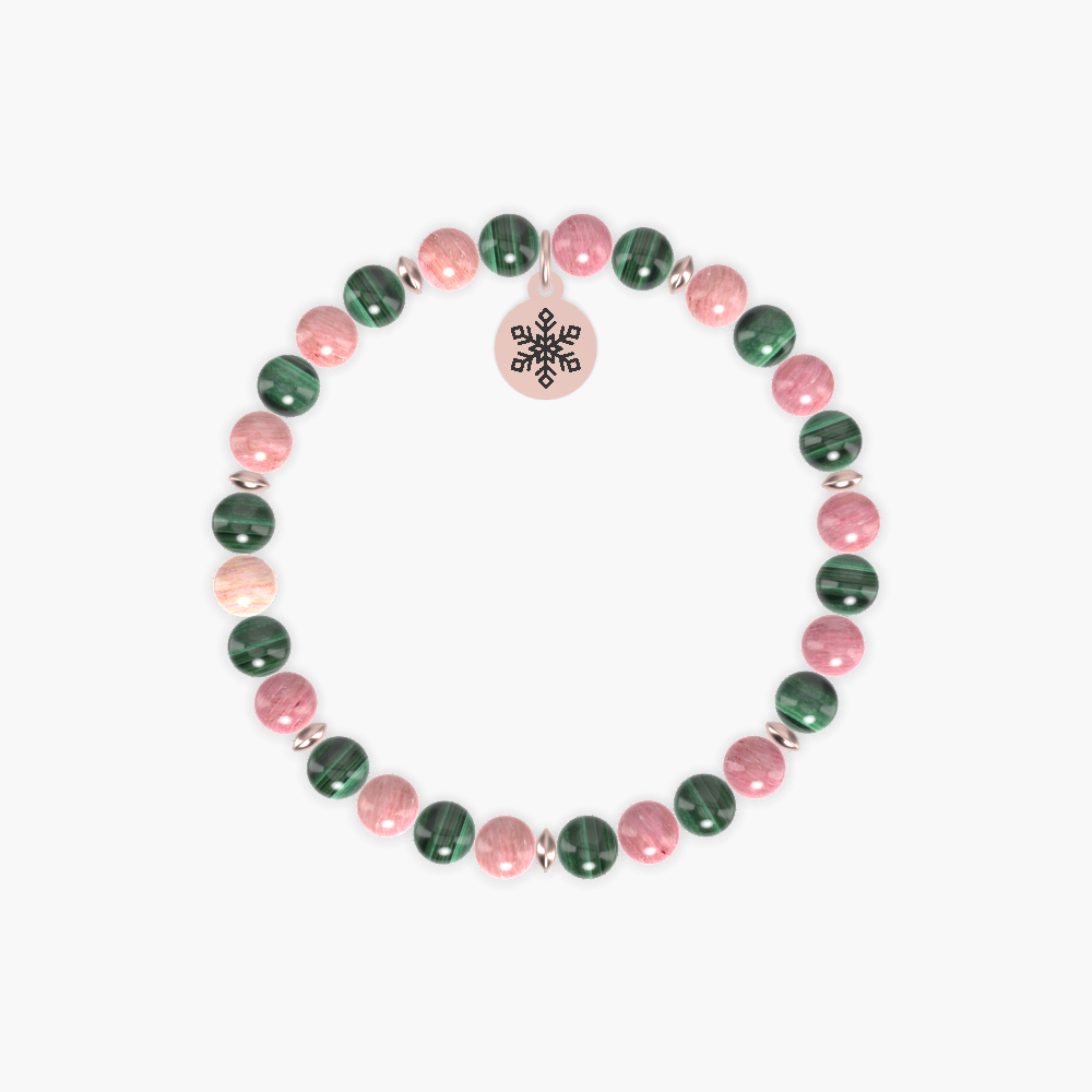 Malachite and Rhodonite Bracelet