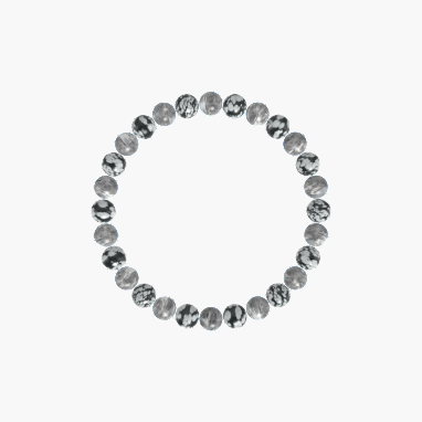 Labradorite and Snowflake Obsidian Bracelet