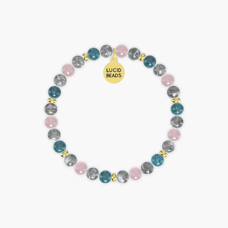 Labradorite, Rose Quartz and Apatite Bracelet