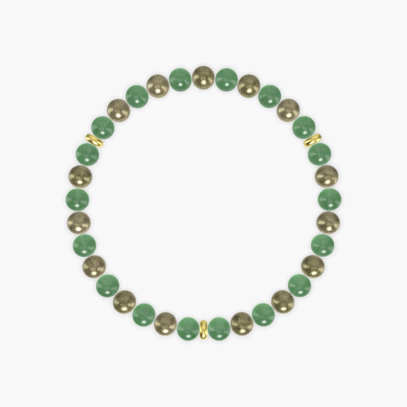 Aventurine and Pyrite Bracelet