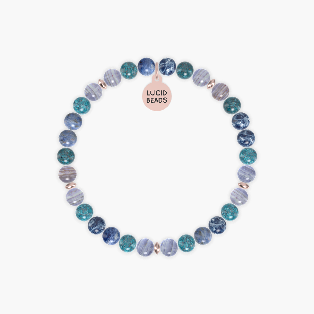 Blue Lace Agate, Apatite and Sodalite Bracelet