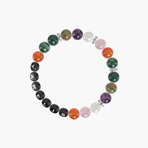 Carnelian, Rose Quartz, Moonstone and more Gemstone Bracelet