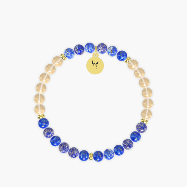 Lapis Lazuli and Citrine Bracelet