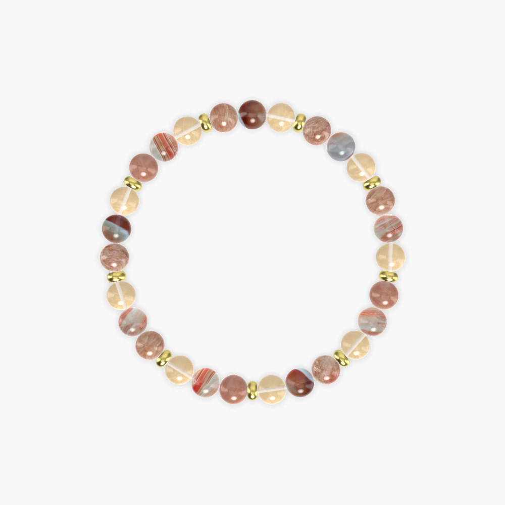 Citrine, Sardonyx and Sunstone Bracelet