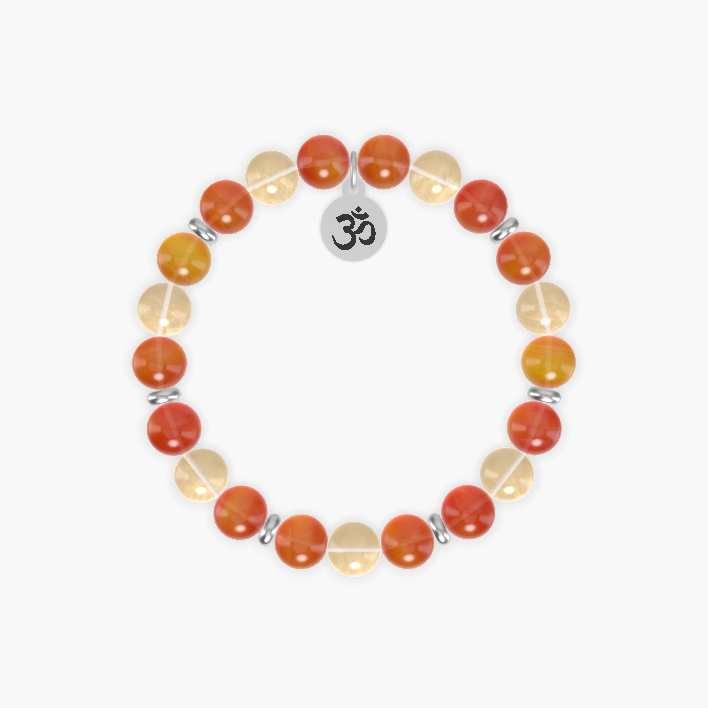 Carnelian and Citrine Bracelet