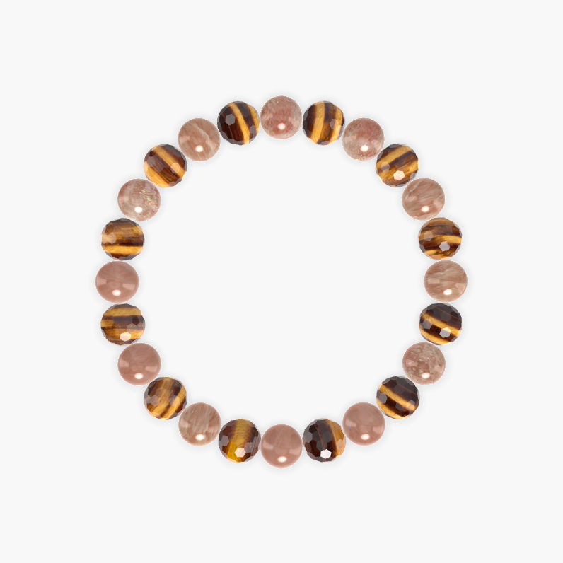 Sunstone and Tiger Eye Bracelet