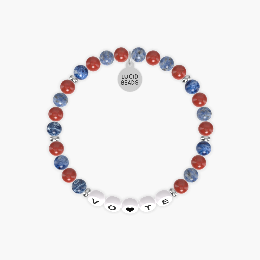 Election Day Vote - Red Jasper and Sodalite Bracelet