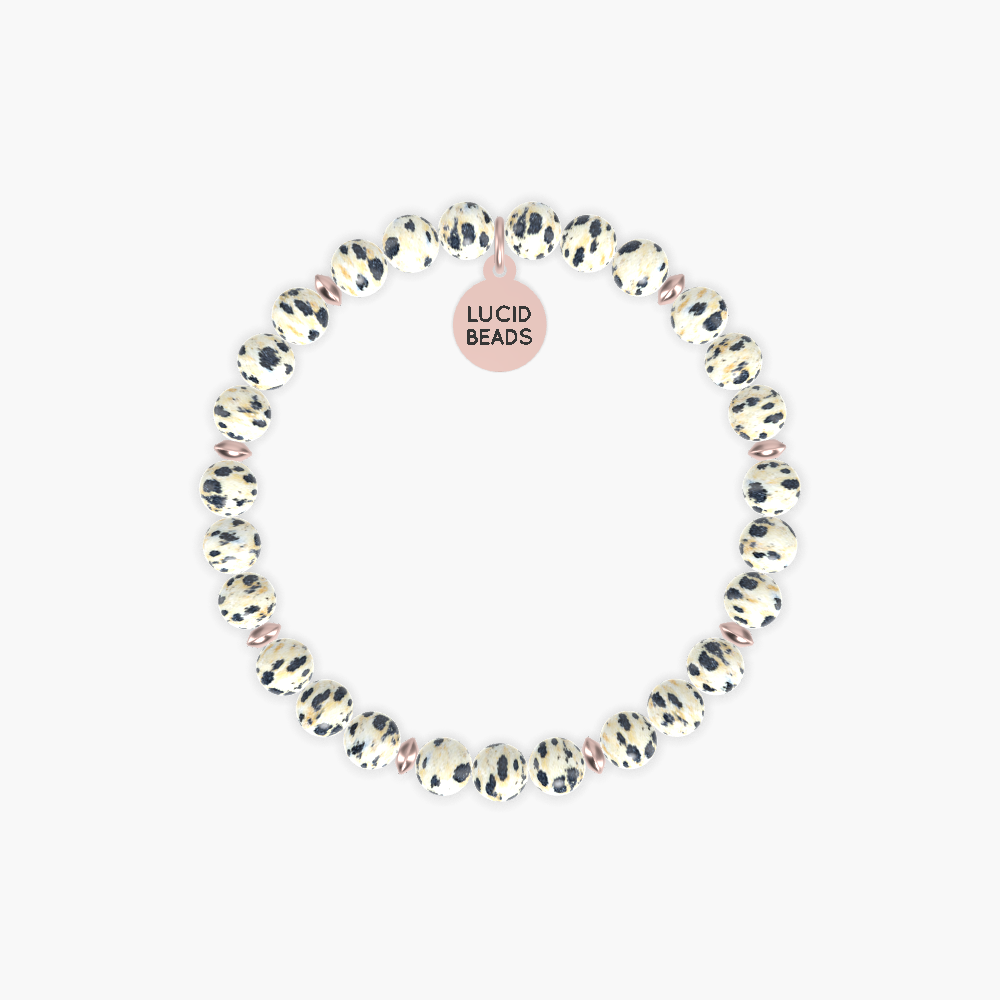 Celebrating National Puppy Day - Dalmatian Jasper Bracelet