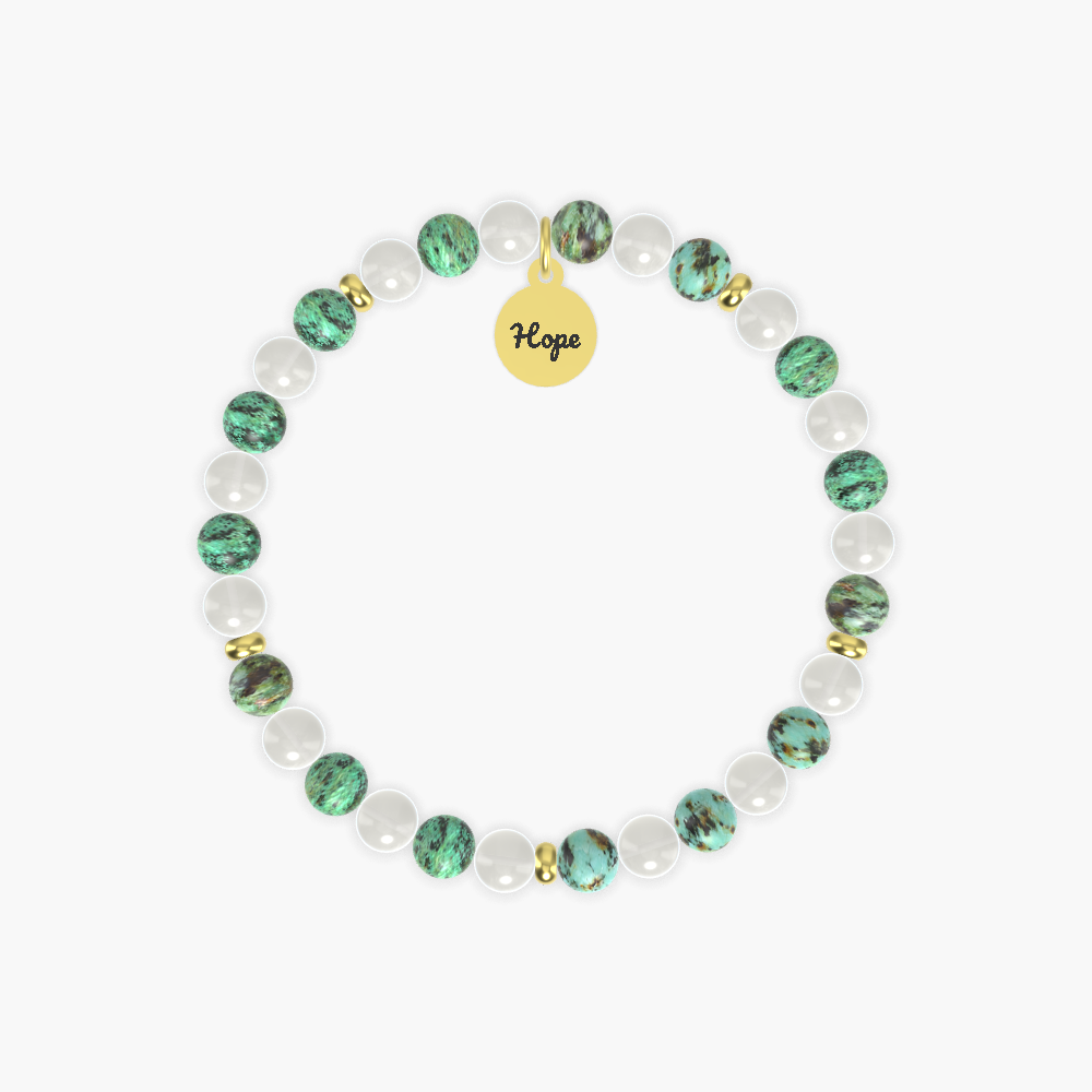 New Dawn - African Turquoise and Moonstone Bracelet