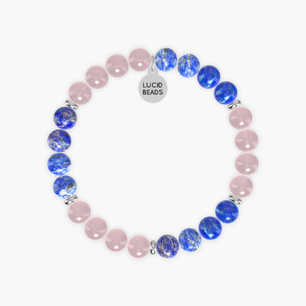 Harmony Balance Beauty - Lapis Lazuli and Rose Quartz Bracelet