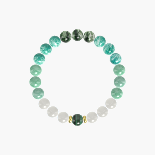 Moonstone, Green Jade, Amazonite and More Gemstone Bracelet