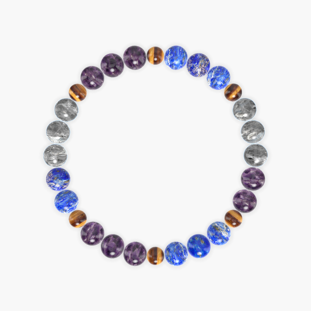 Lapis Lazuli, Amethyst, Tiger Eye and more Gemstone Bracelet